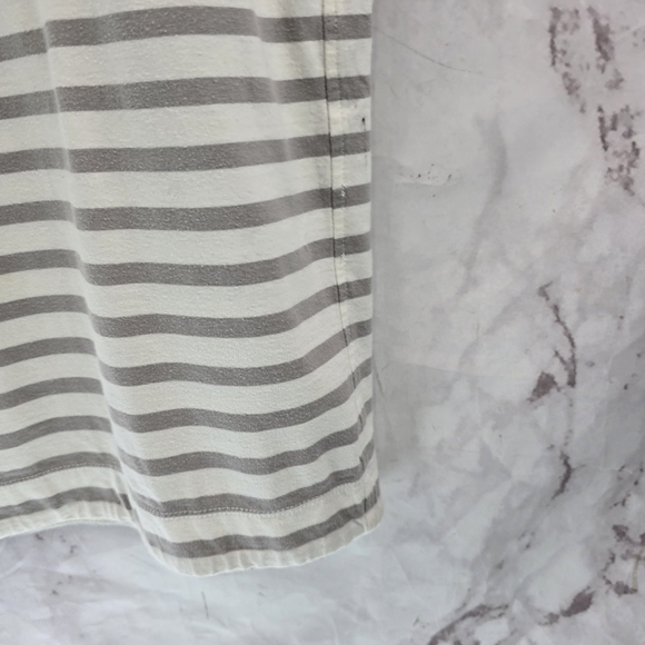 Wilfred Free Dress Womens Medium White Gray Striped Mini T Shirt Dolman Aritzia - Picture 4 of 8